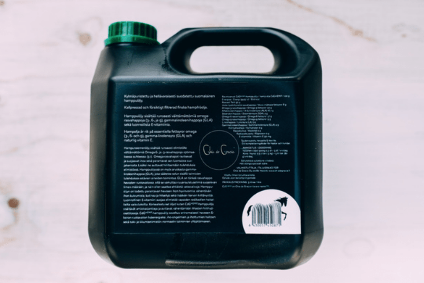 CdG HEMP: kylmäpuristettu hampunsiemenöljy  hevosille- Chia de Gracia FI (2122793517105)